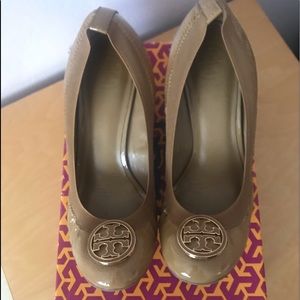 Tory Burch patent leather wedges